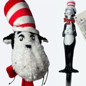 Dr. Seuss The Cat in the Hat Plush hand puppet + 1 FREE Pen